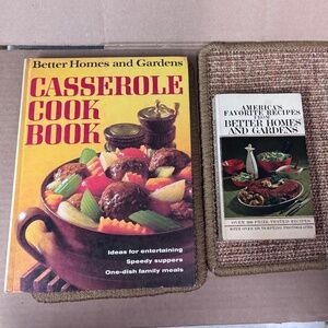 2 Vintage 1960's Better Homes & Garden Cookbooks - American Favorites Casseroles